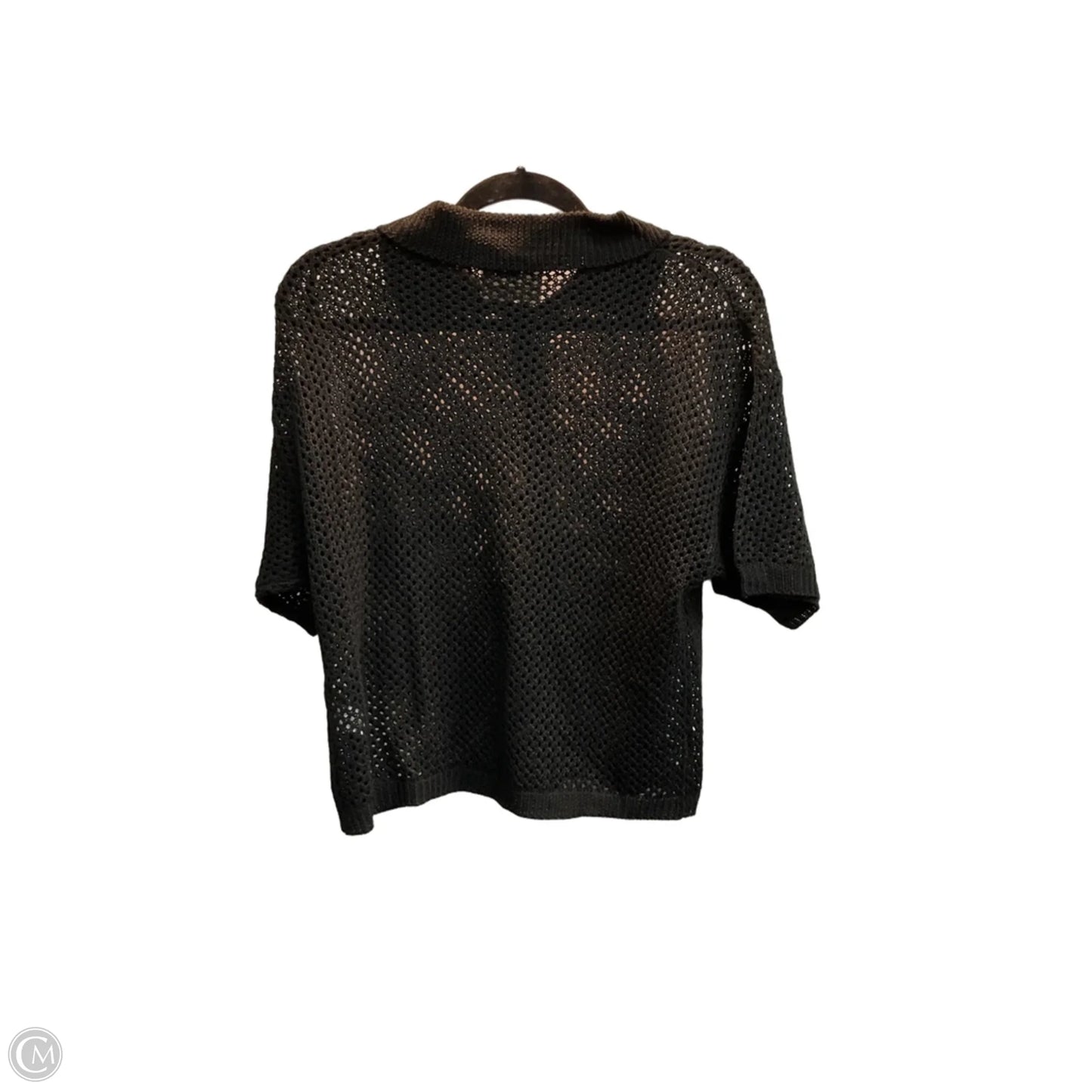 Sweater Short Sleeve By Clothes Mentor In Black, Size: M