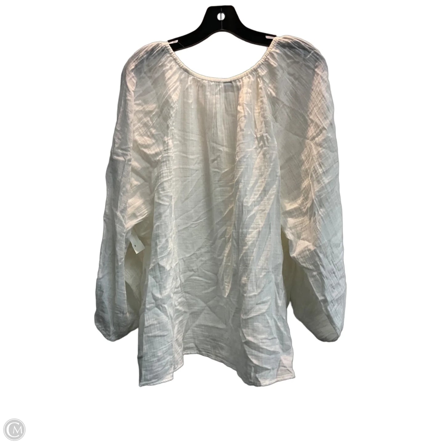 Top 3/4 Sleeve By Old Navy In White, Size: 3x