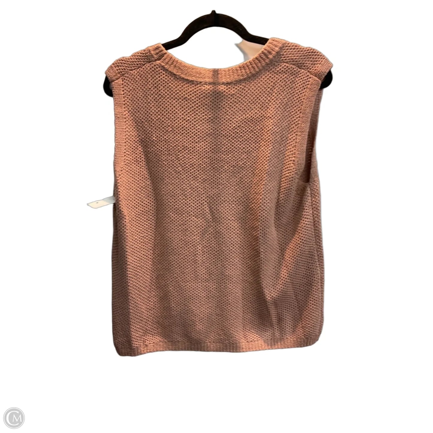 Vest Sweater By Clothes Mentor In Peach, Size: L