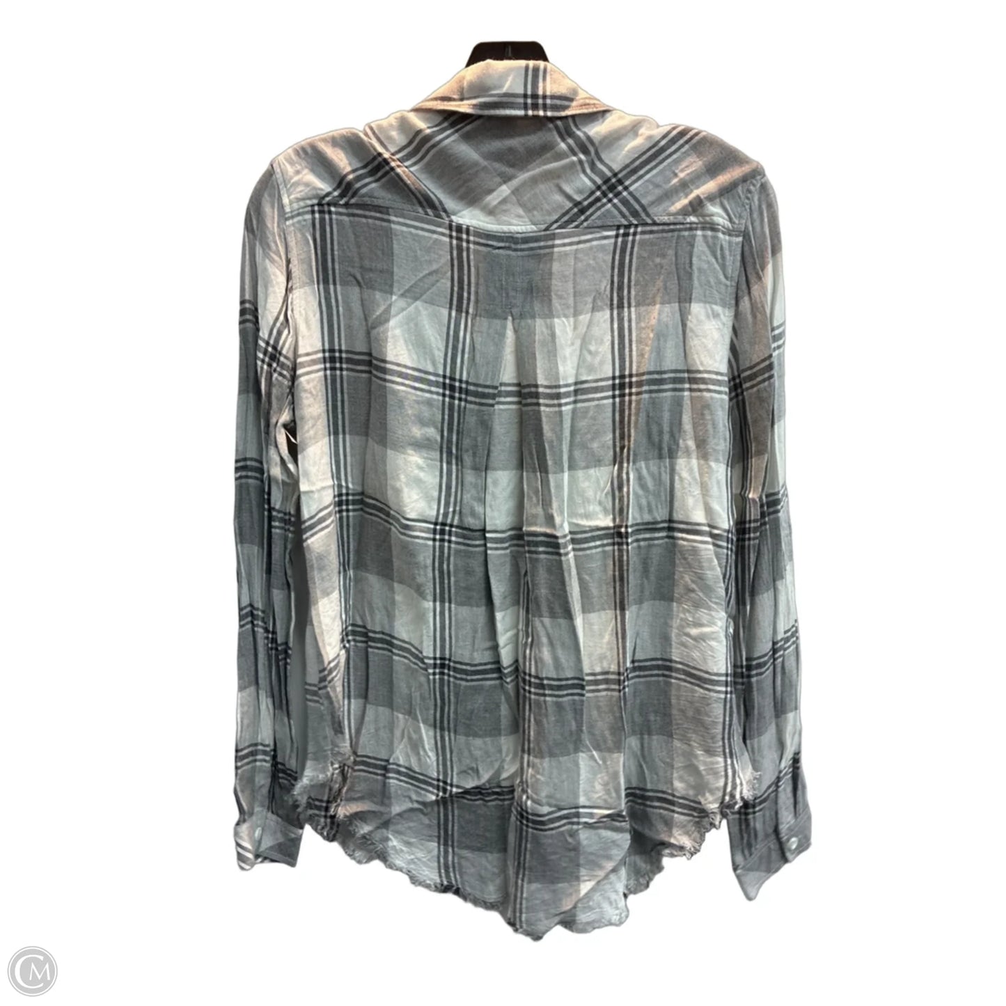 Top Long Sleeve By Cloth & Stone In Plaid Pattern, Size: M