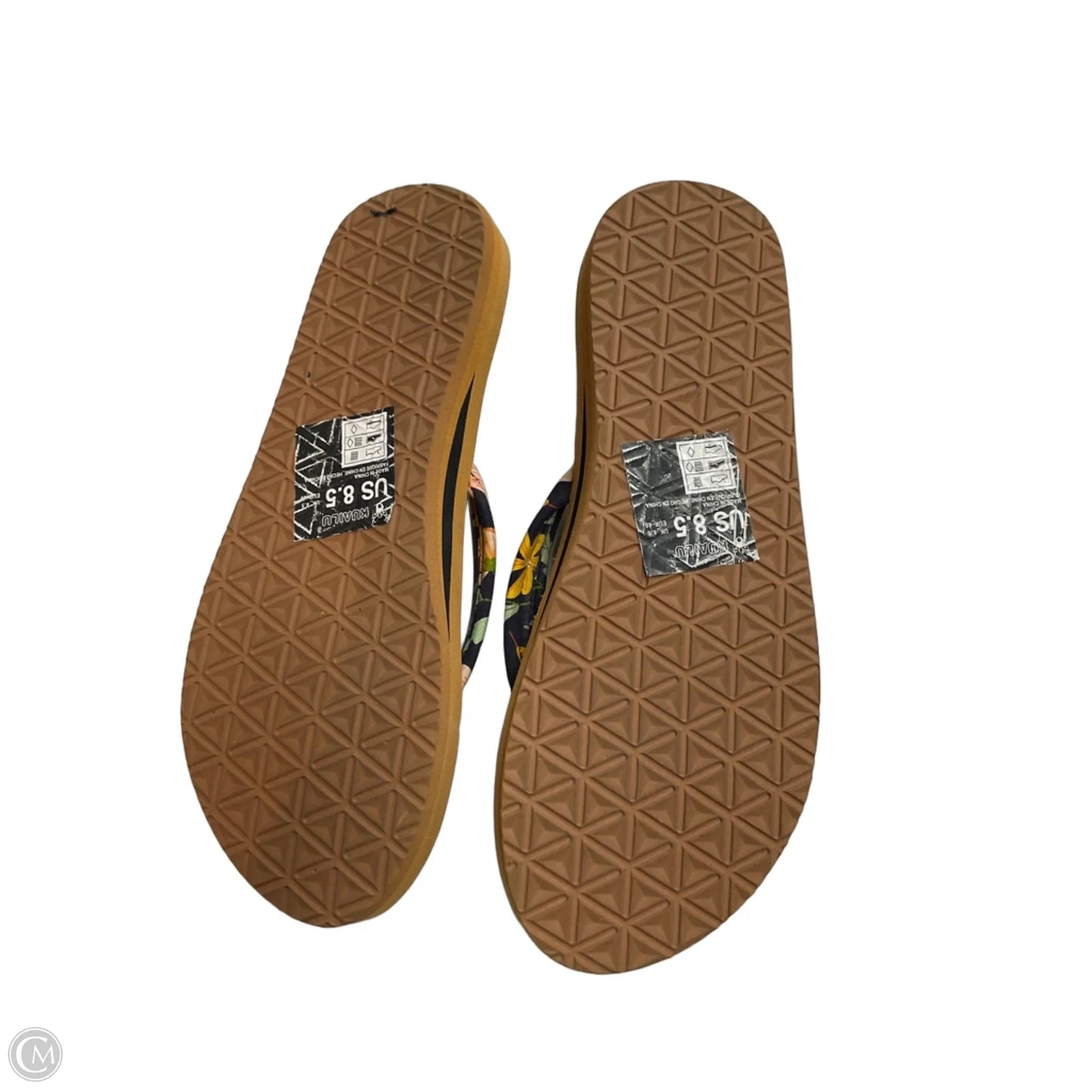 Sandals Flip Flops By Clothes Mentor In Tan, Size: 8.5