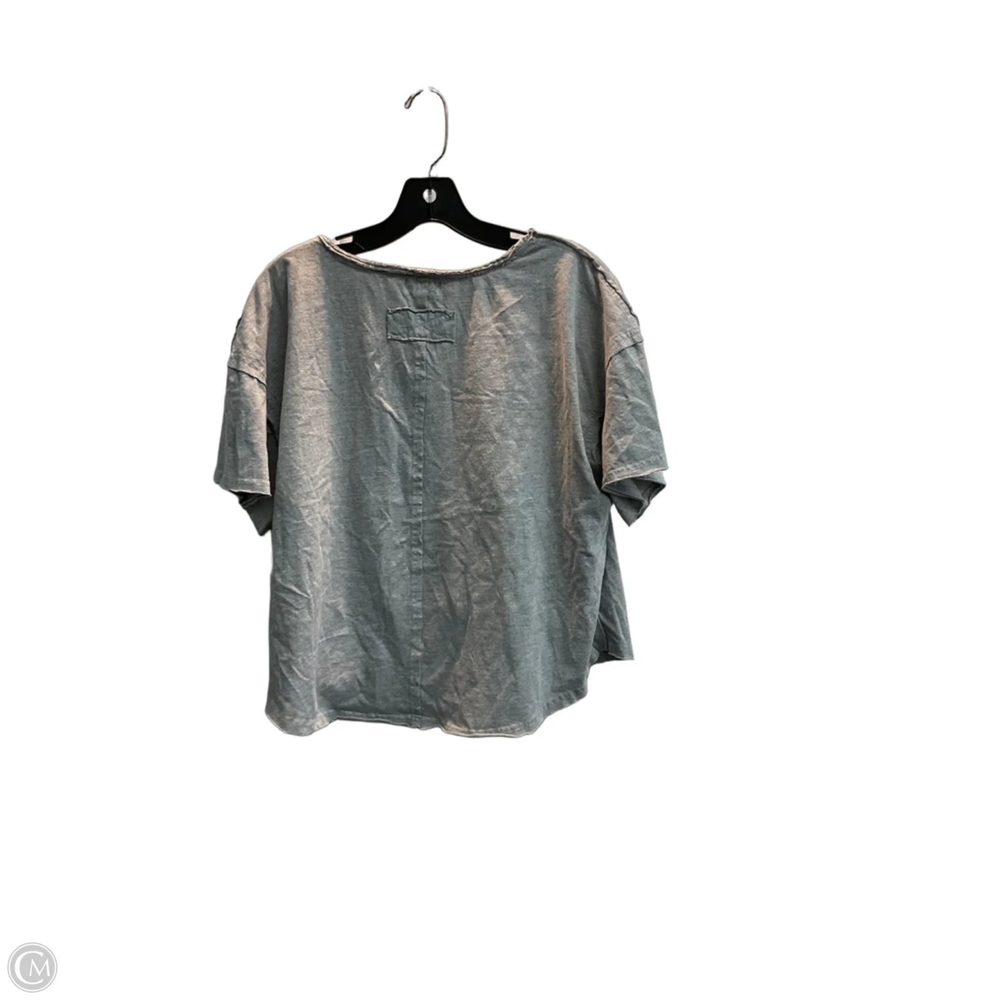 Top Short Sleeve Basic By Pink Lily In Grey, Size: L