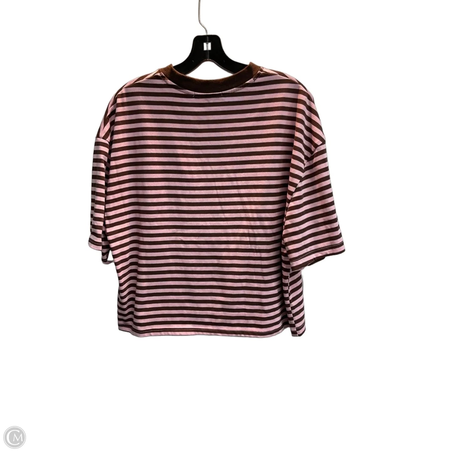 Top Short Sleeve Basic By Clothes Mentor In Striped Pattern, Size: S