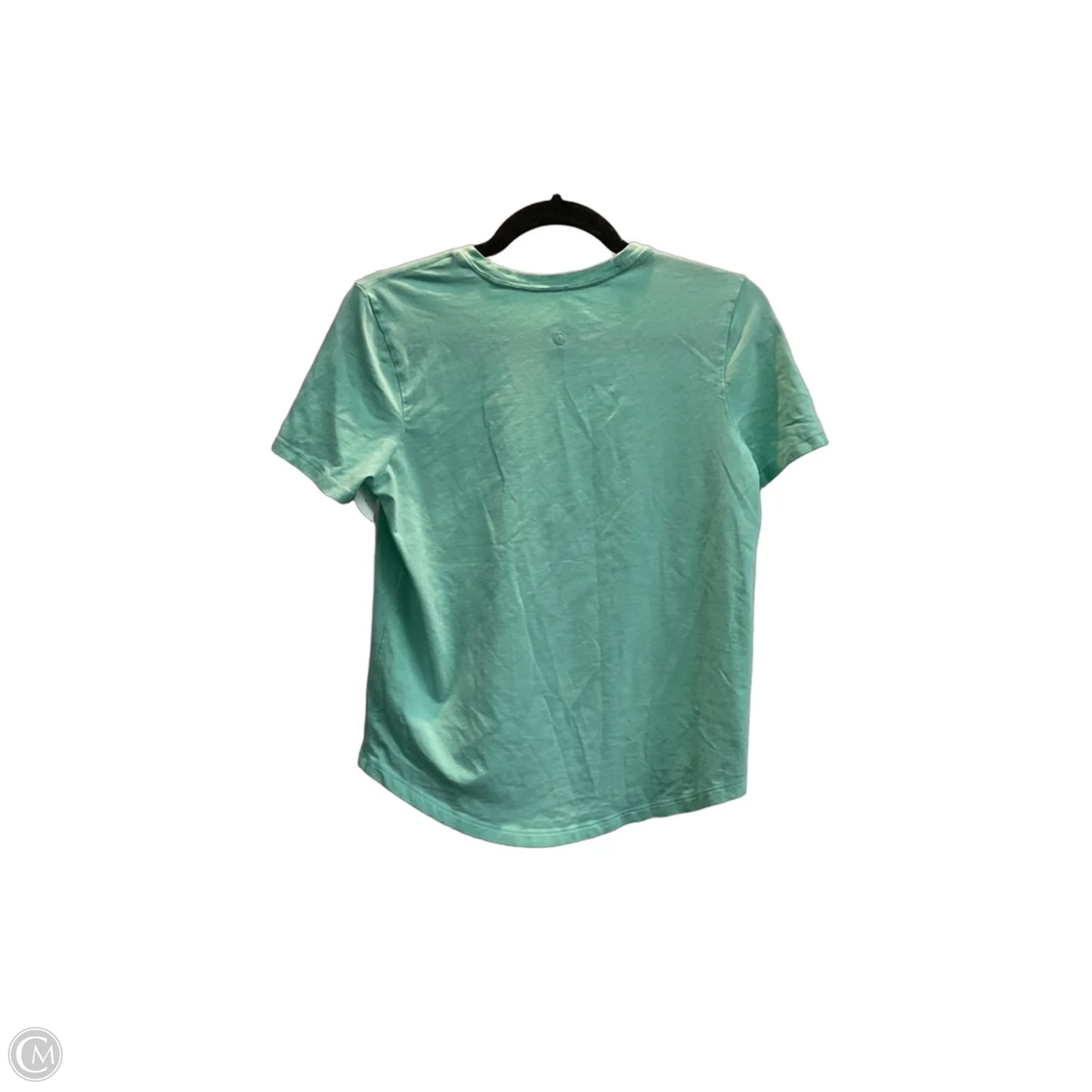 Athletic Top Short Sleeve By Lululemon In Aqua, Size: 4