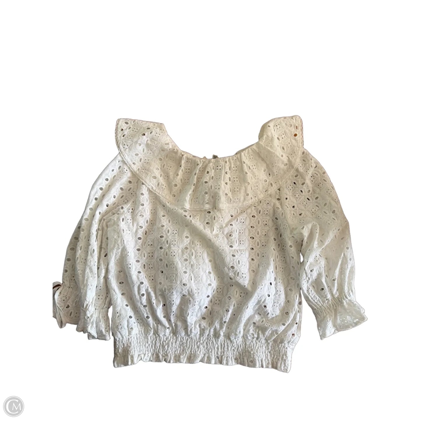 Blouse 3/4 Sleeve By Porridge In White, Size: L