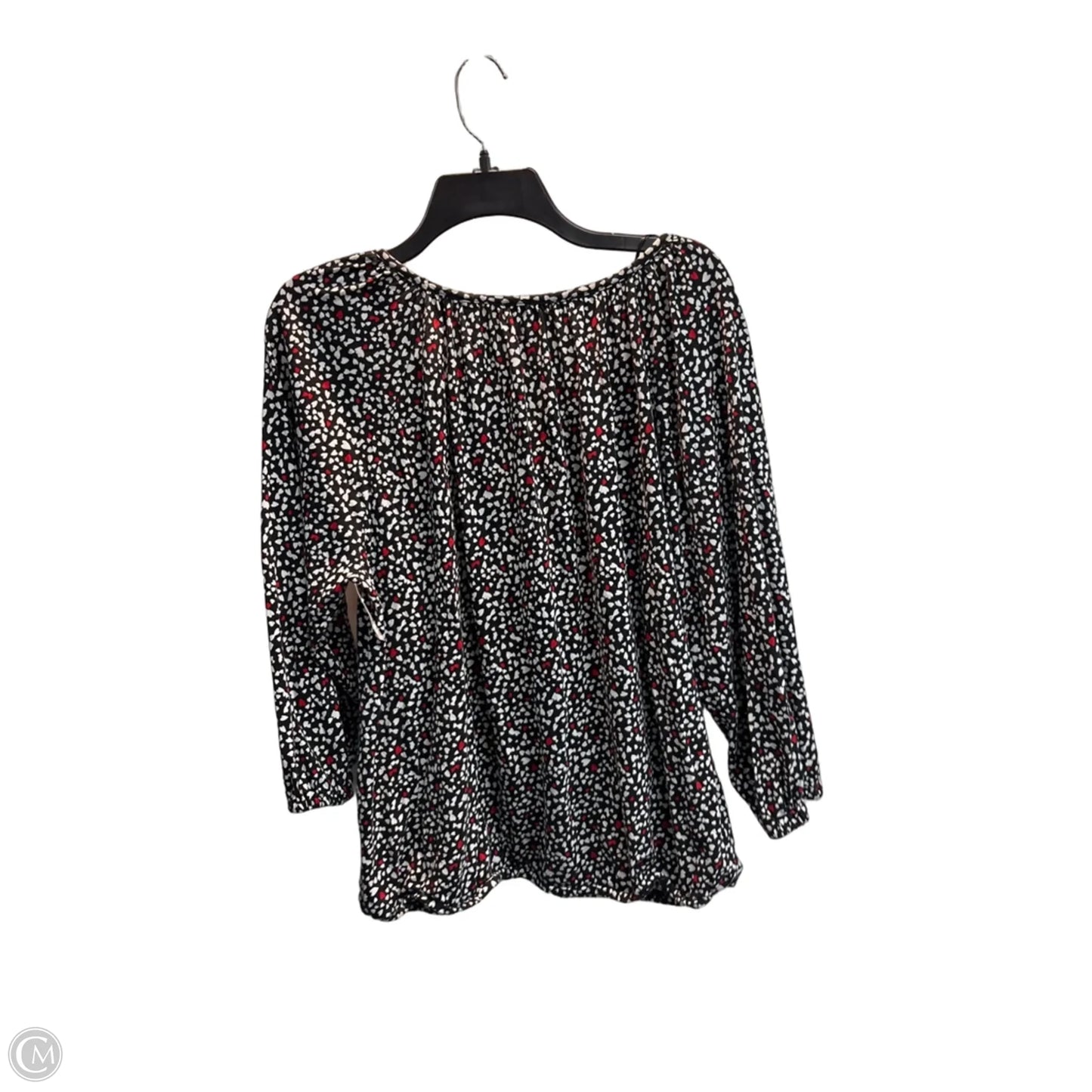 Top 3/4 Sleeve By Michael By Michael Kors In Black, Size: Xl