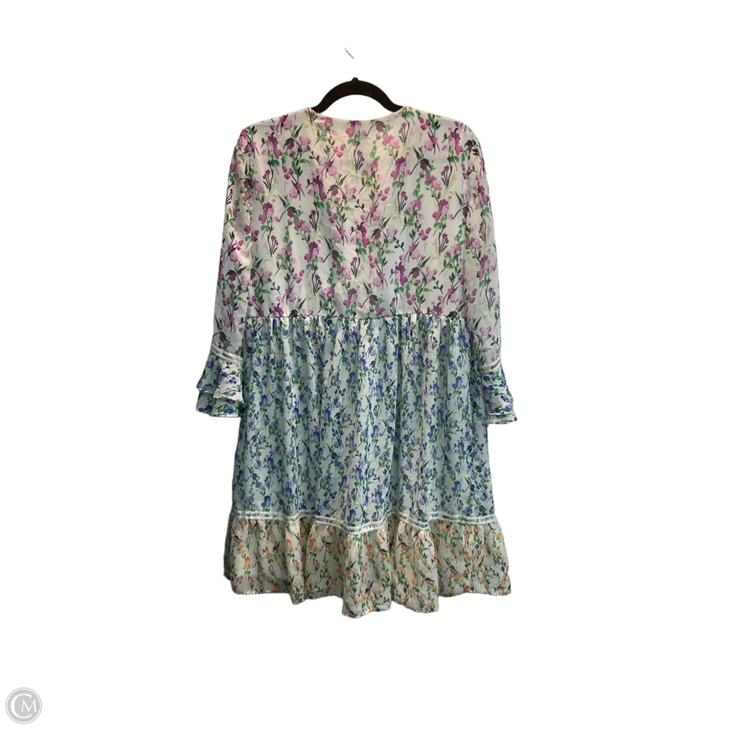 Dress Casual Midi By Clothes Mentor In Floral Print, Size: Large