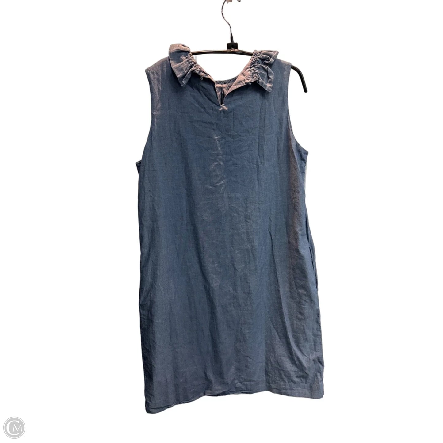 Dress Casual Midi By Banana Republic In Blue, Size: 12