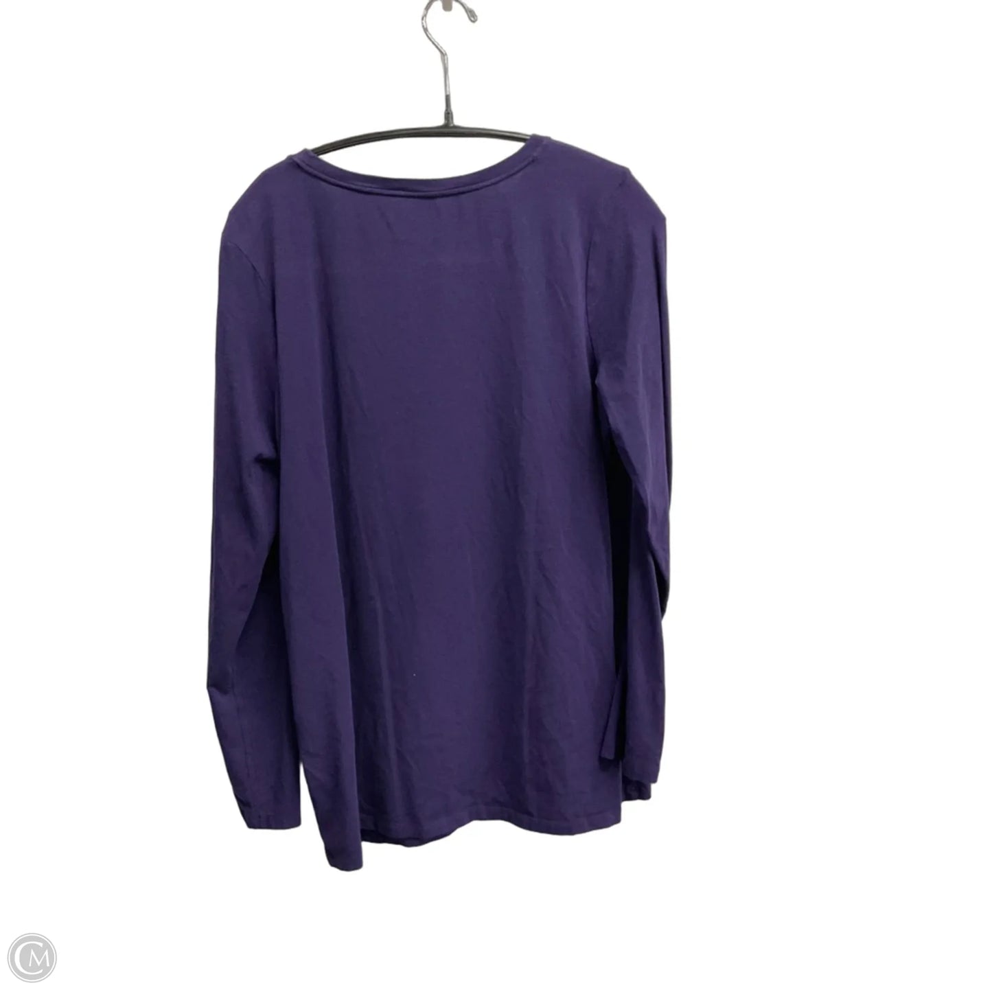 Top 3/4 Sleeve Basic By Chicos In Purple, Size: L