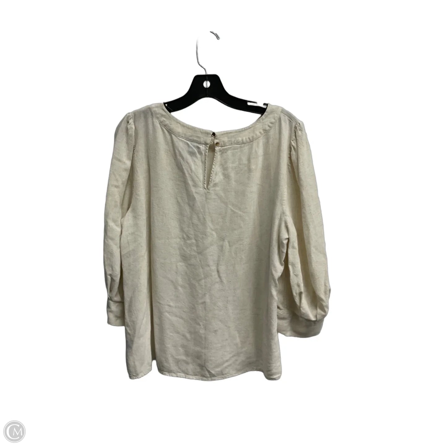 Top 3/4 Sleeve By Worthington In Tan, Size: L