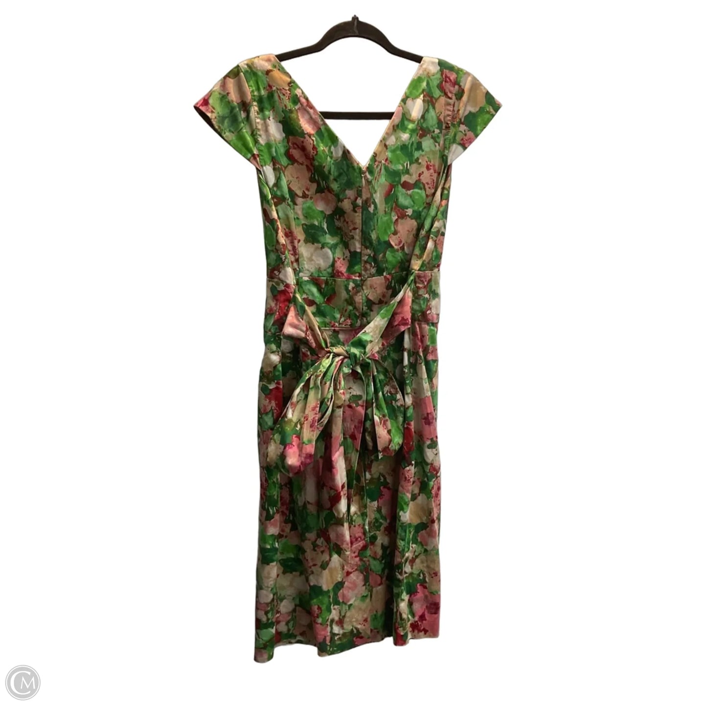 Dress Party Midi By Talbots In Floral Print, Size: 14