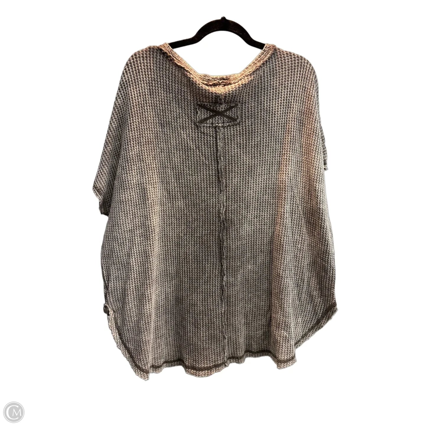 Top Short Sleeve By Impressions In Beige, Size: L