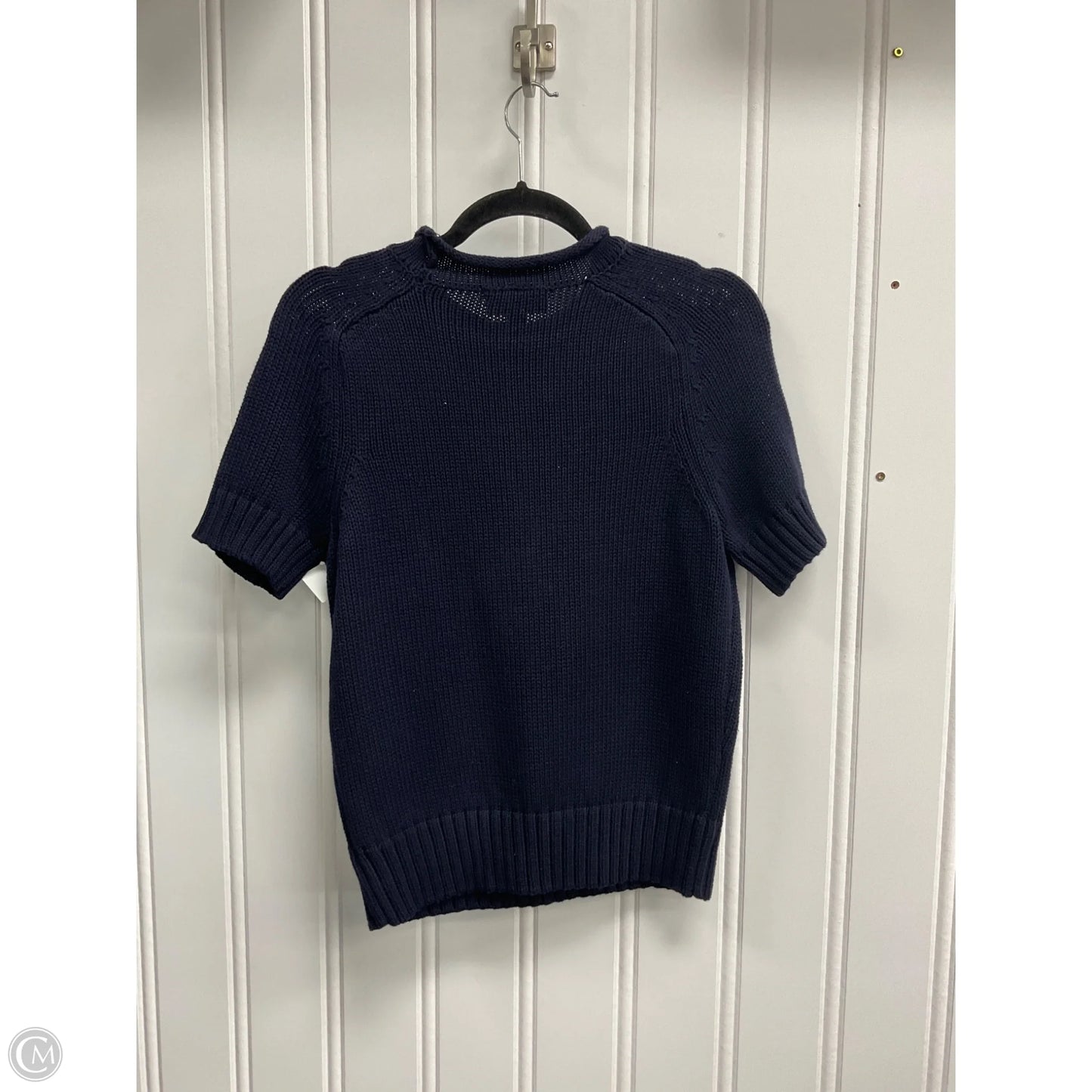 Sweater Short Sleeve By Free Assembly In Navy, Size: S