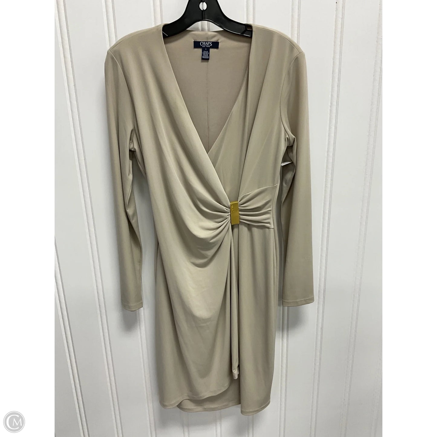Dress Casual Midi By Chaps In Tan, Size: S