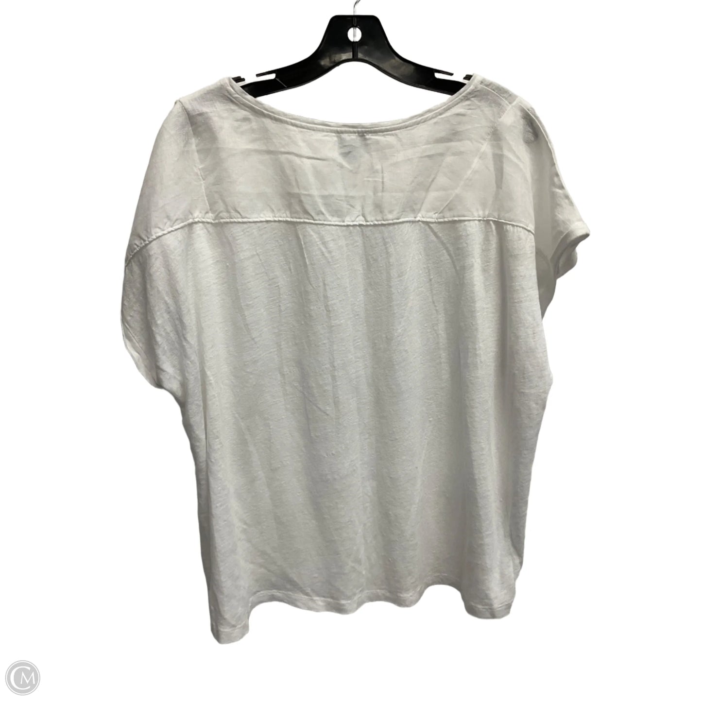 Top Short Sleeve Basic By Chicos In White, Size: Xl