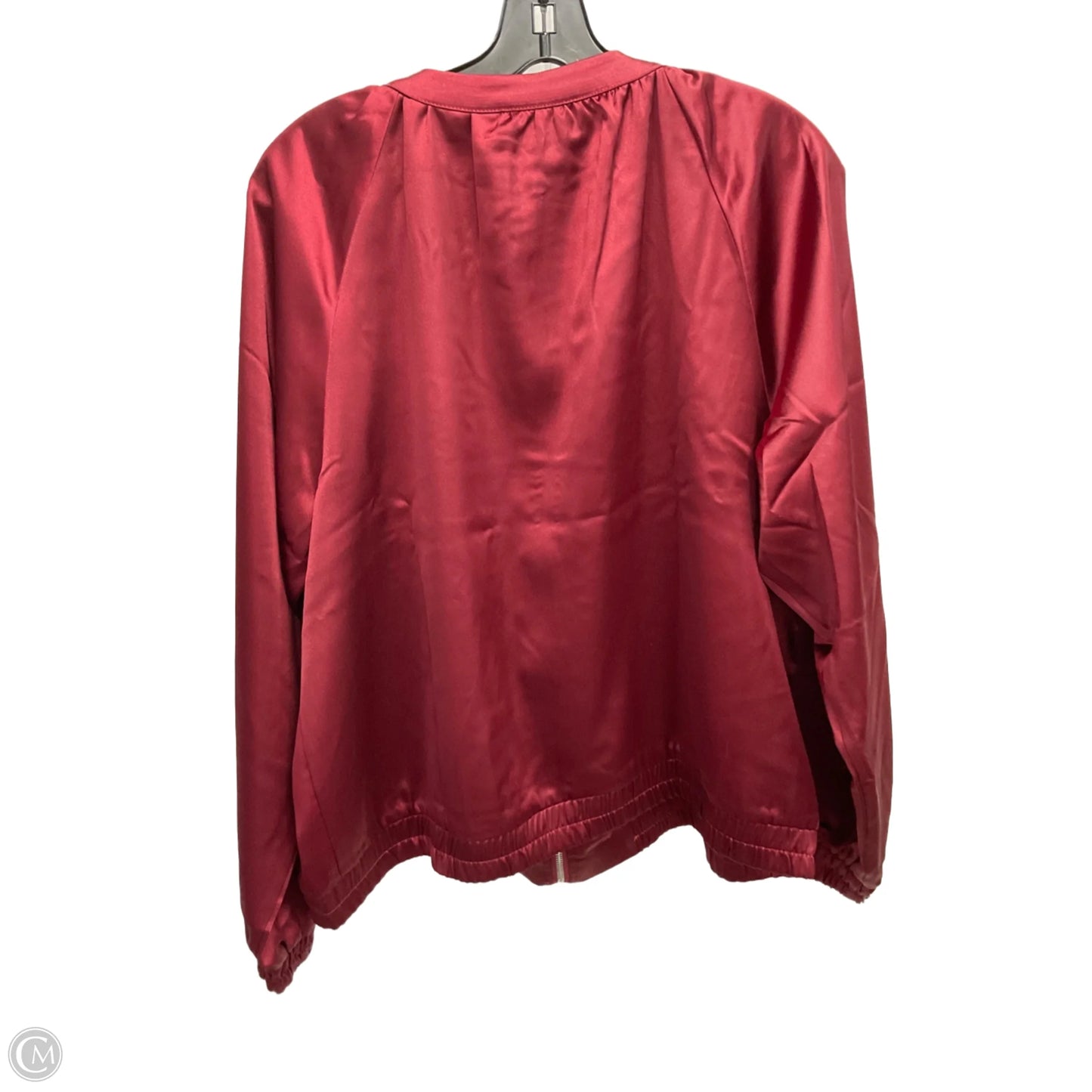 Jacket Moto By Scoop In Maroon, Size: Xl