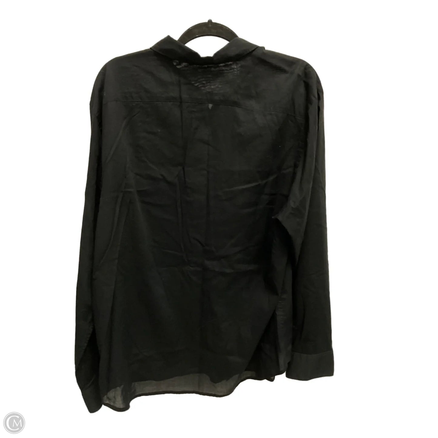 Top Long Sleeve By Theory In Black, Size: Xxl