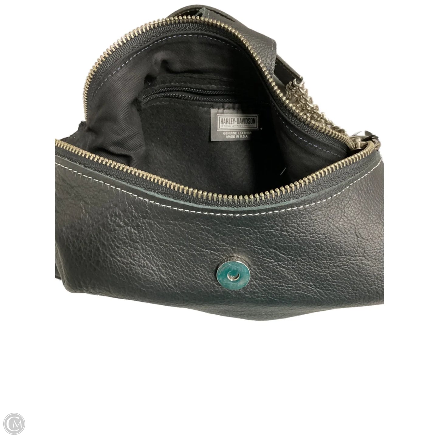 Handbag Leather By Harley Davidson, Size: Medium