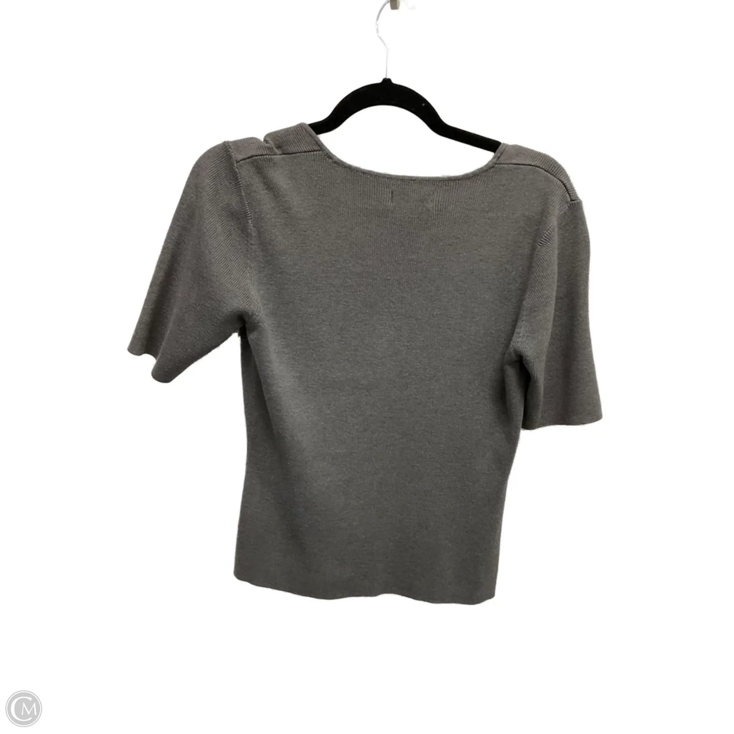 Sweater Short Sleeve By Yarnworks In Grey, Size: S