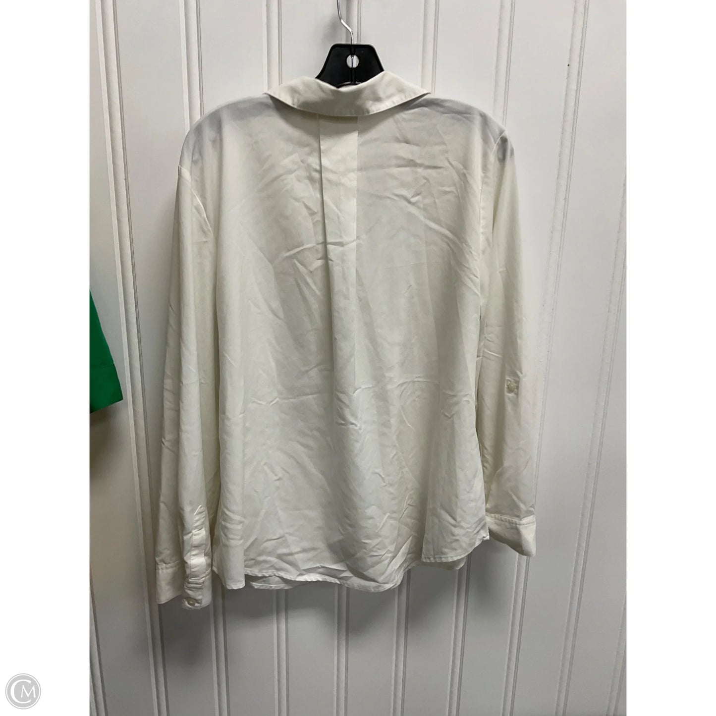 Top Long Sleeve By Chicos In White, Size: Xxl