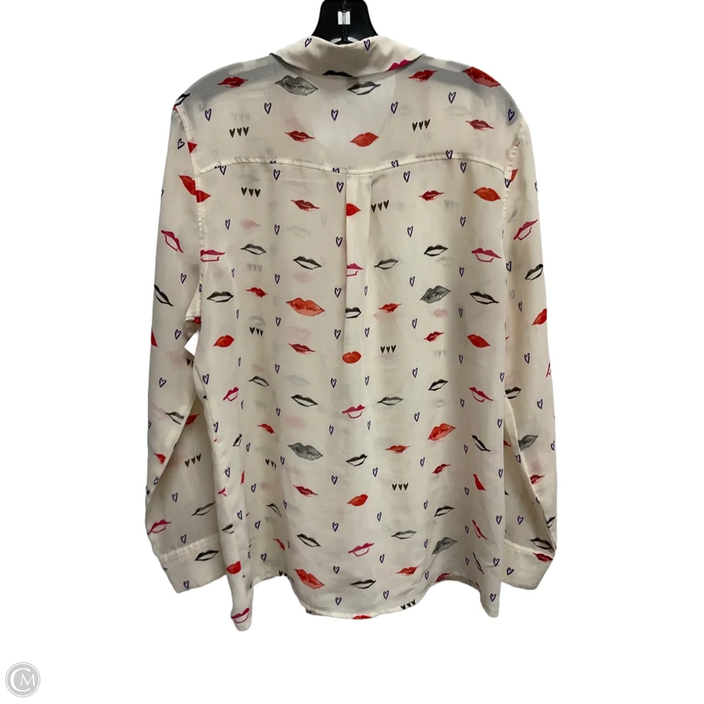 Top Long Sleeve By Banana Republic In Multi-colored, Size: L