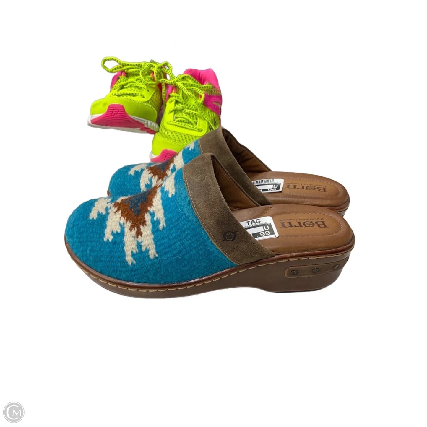 Shoes Heels Block By Born In Aqua, Size: 7