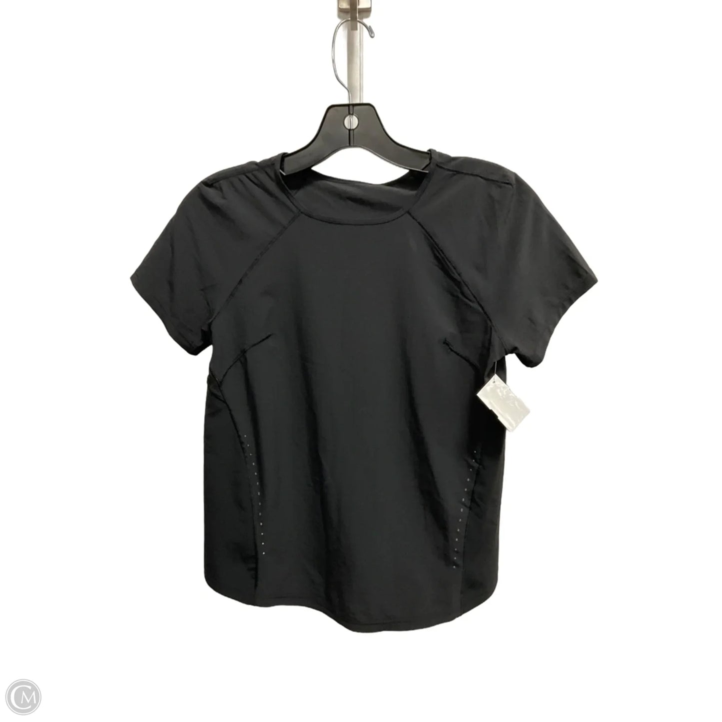 Athletic Top Short Sleeve By Lululemon In Black, Size: S