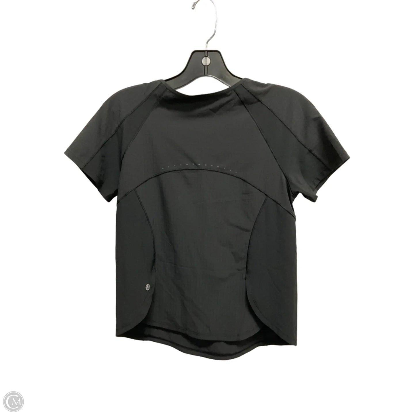Athletic Top Short Sleeve By Lululemon In Black, Size: S