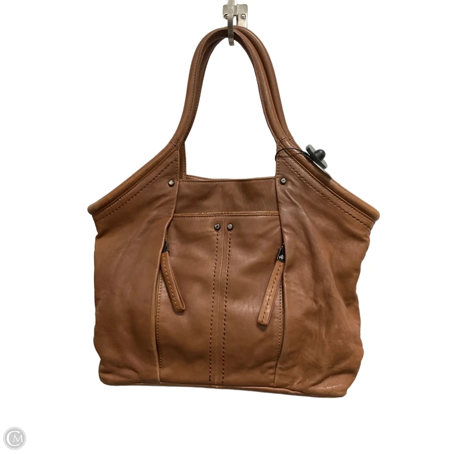 Handbag Leather By Perlina, Size: Medium