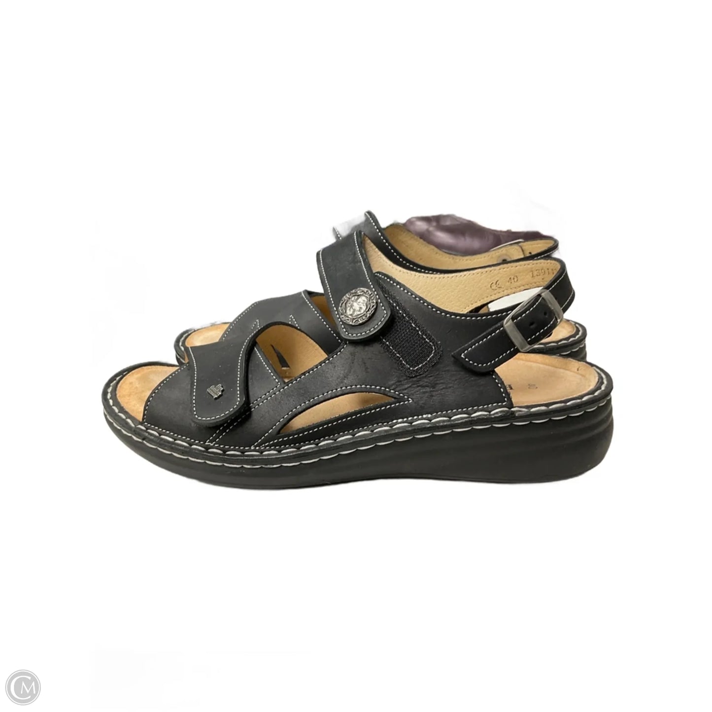 Sandals Flats By Finn Comfort In Black, Size: 9.5