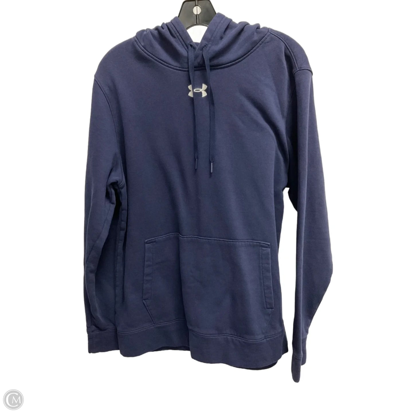 Sweatshirt Hoodie By Under Armour In Navy, Size: M