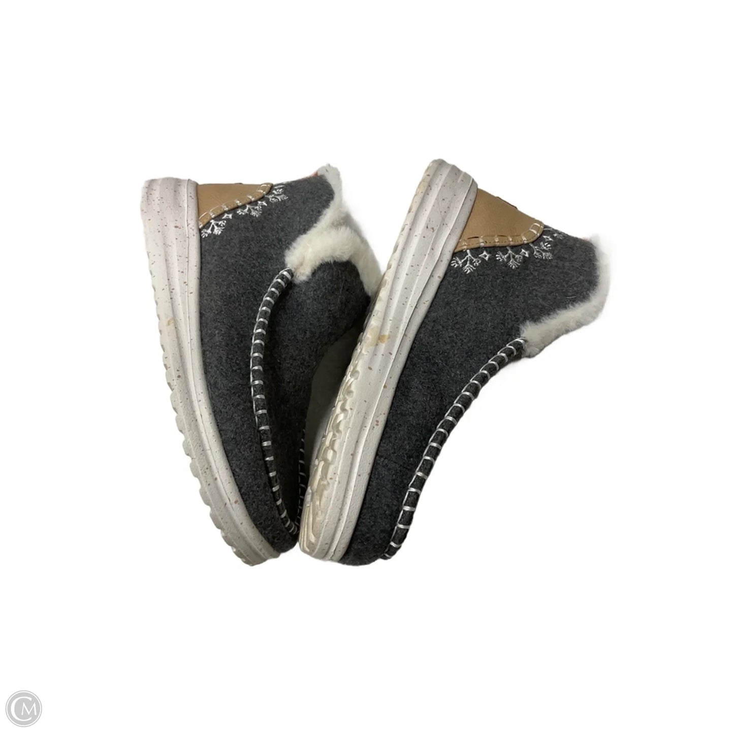 Boots Ankle Flats By Hey Dude In Grey, Size: 7