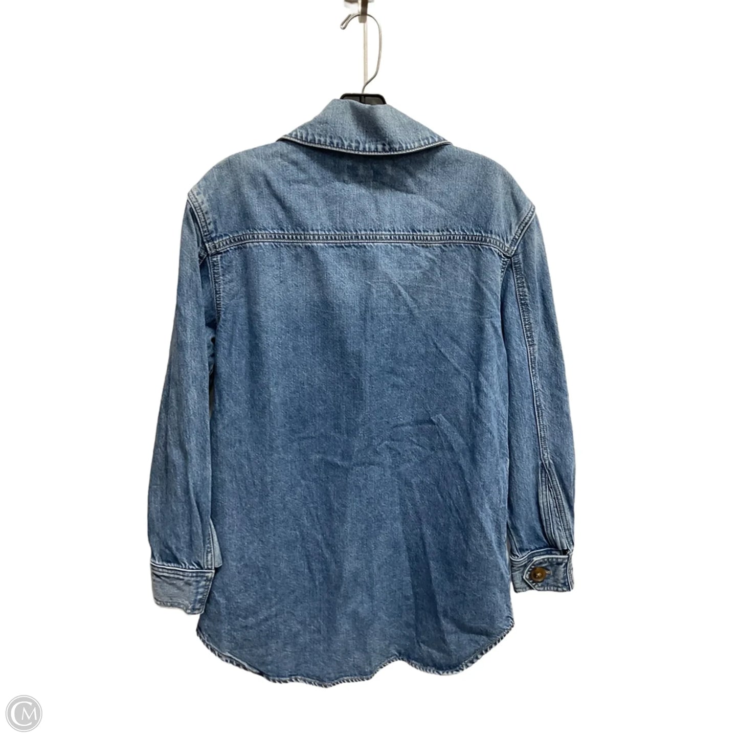 Jacket Shirt By Loft In Blue, Size: Xs