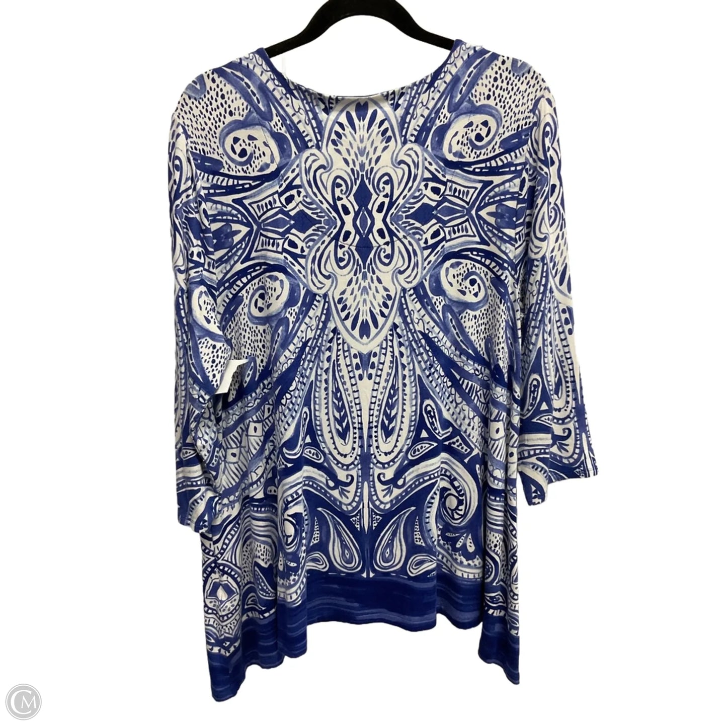 Top 3/4 Sleeve Basic By Chicos In Blue, Size: L