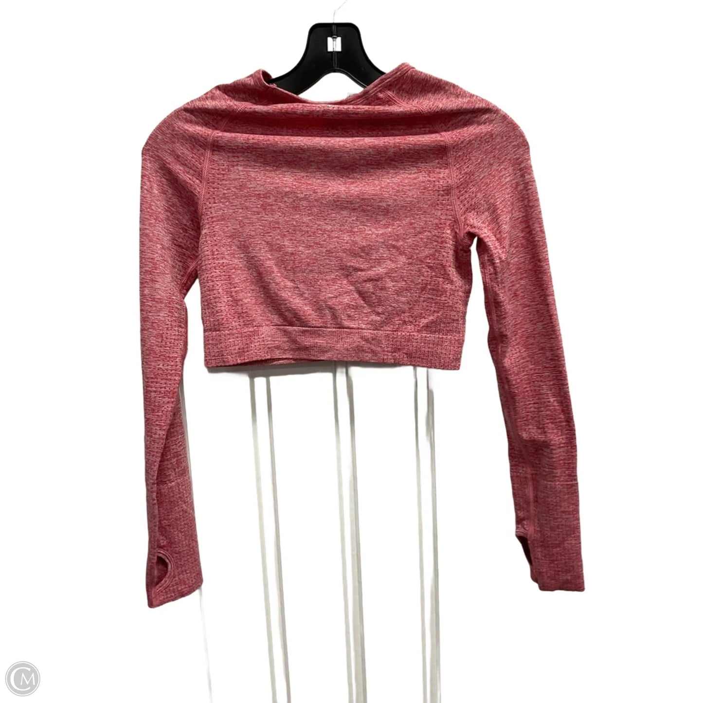 Athletic Top Long Sleeve Crewneck By Gym Shark In Red, Size: S