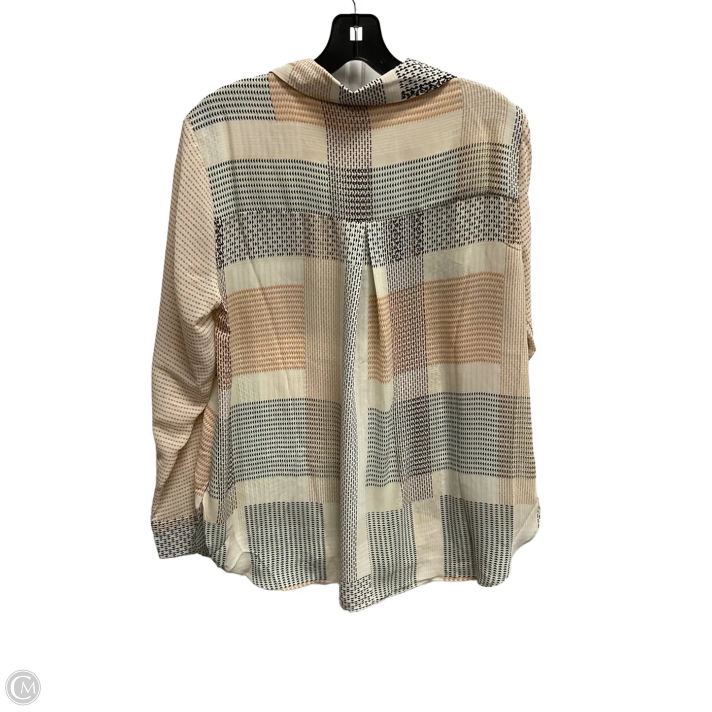 Blouse Long Sleeve By Rose And Olive In Tan, Size: S
