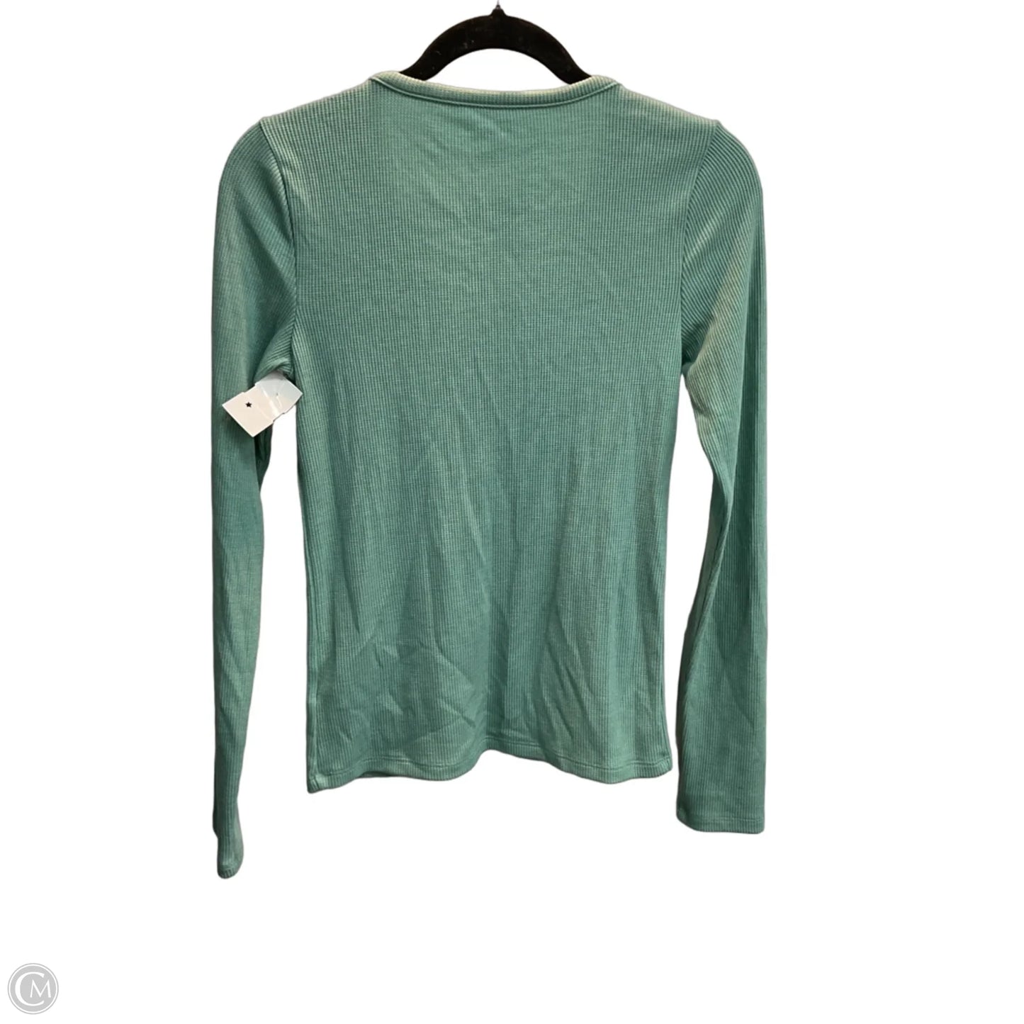 Top Long Sleeve Basic By American Eagle In Aqua, Size: M