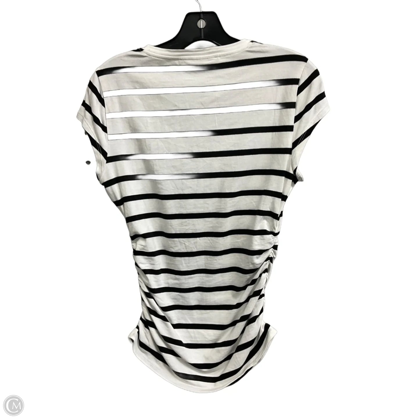 Top Short Sleeve Basic By White House Black Market In Striped Pattern, Size: Xs