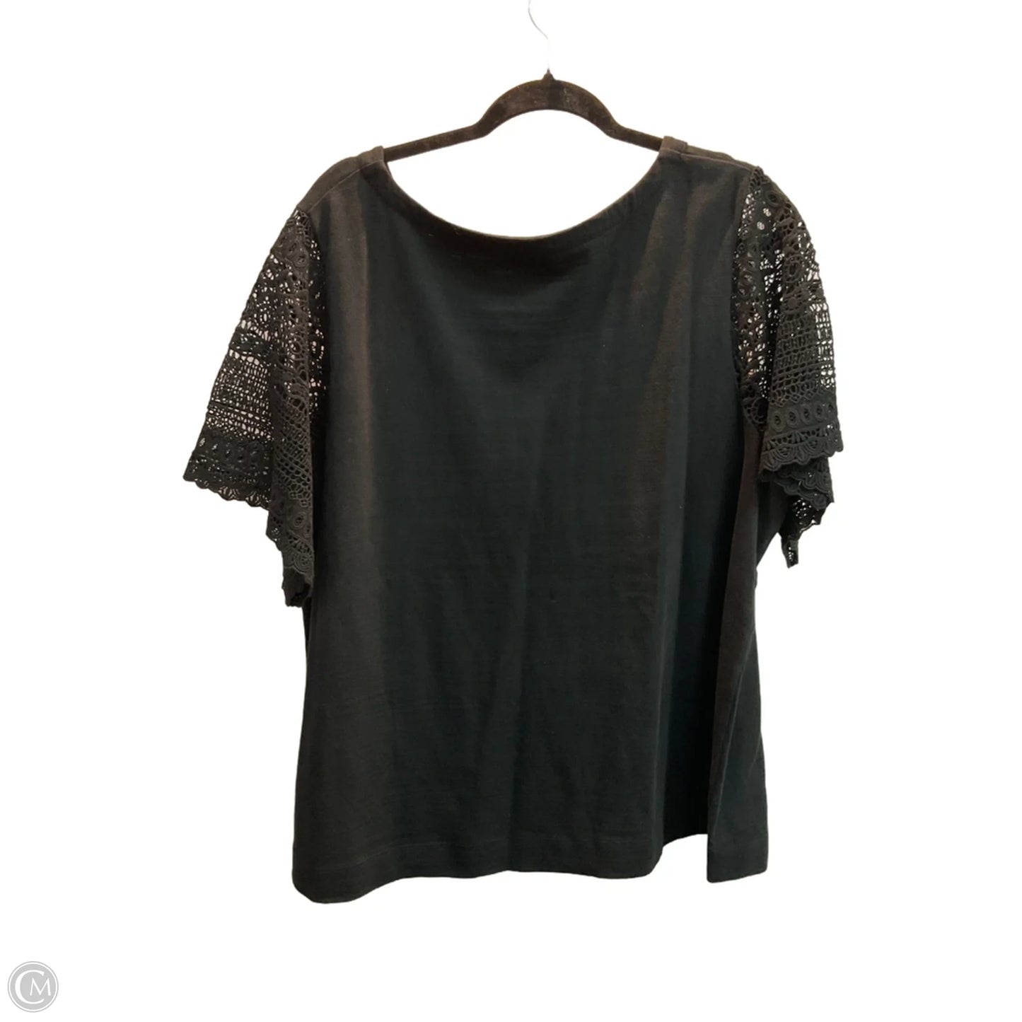 Top Short Sleeve By J. Jill In Black, Size: 2x