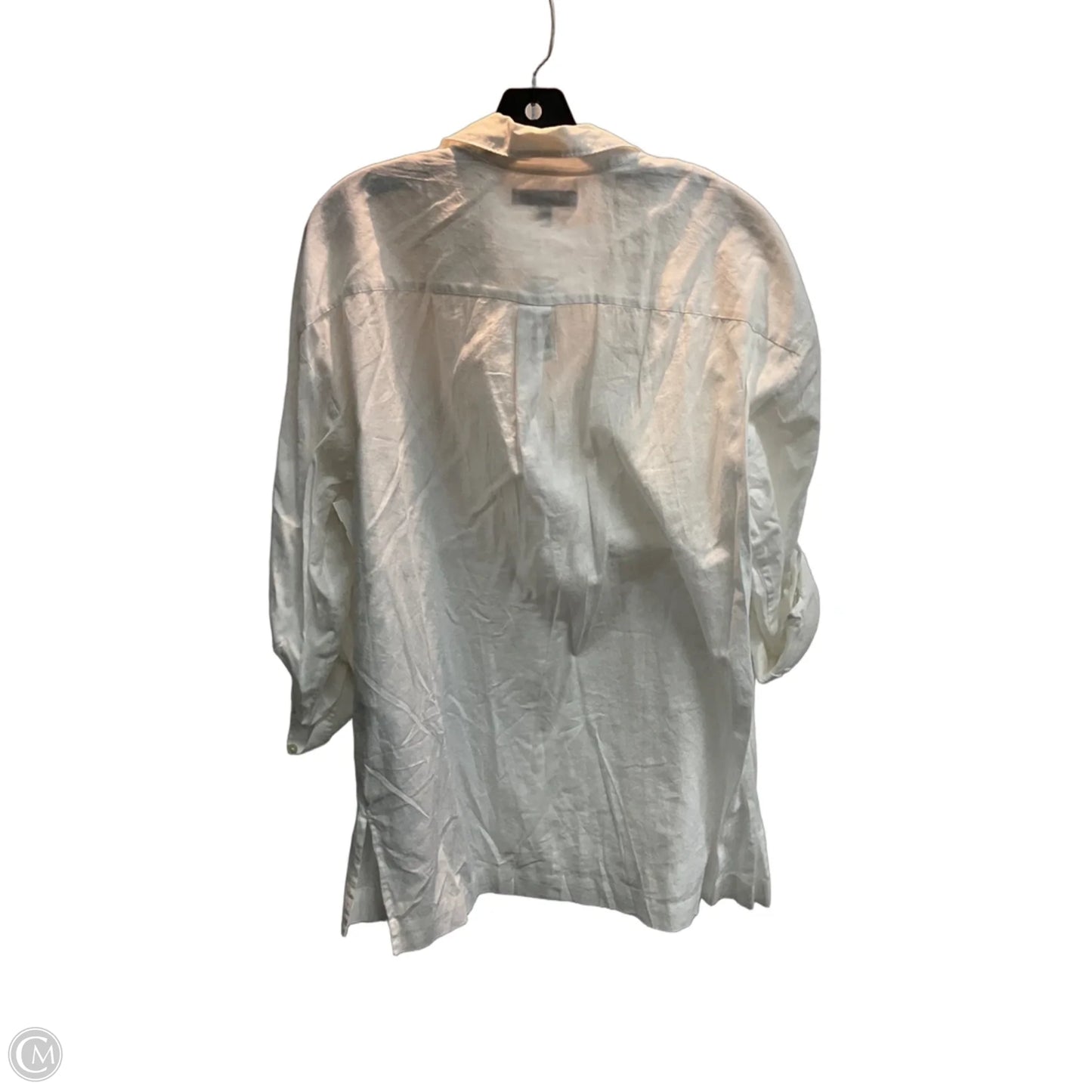 Tunic 3/4 Sleeve By Banana Republic In White, Size: Xl