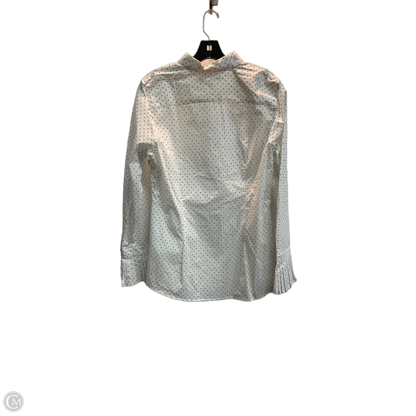 Blouse Long Sleeve By Banana Republic In Polkadot Pattern, Size: 14