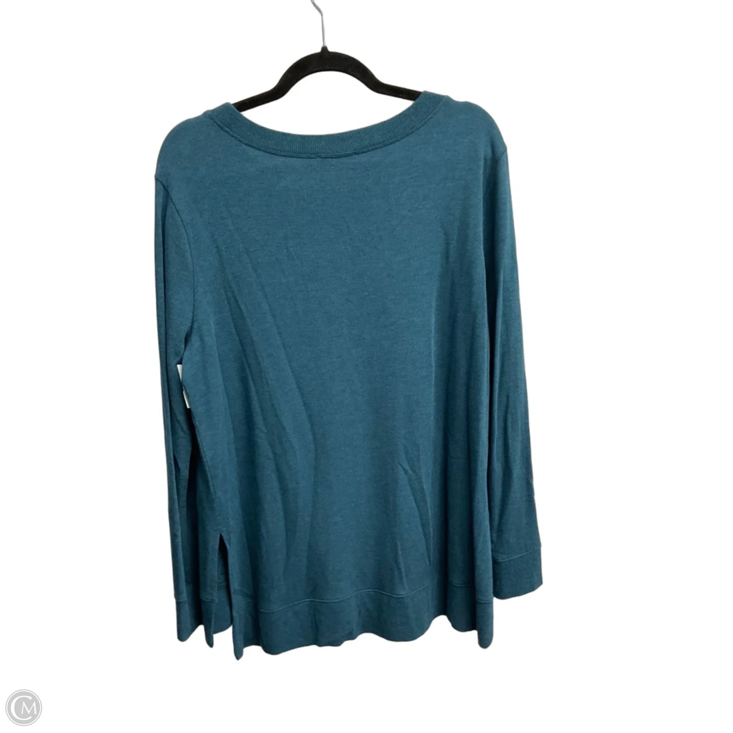 Top Long Sleeve By Loft In Aqua, Size: M