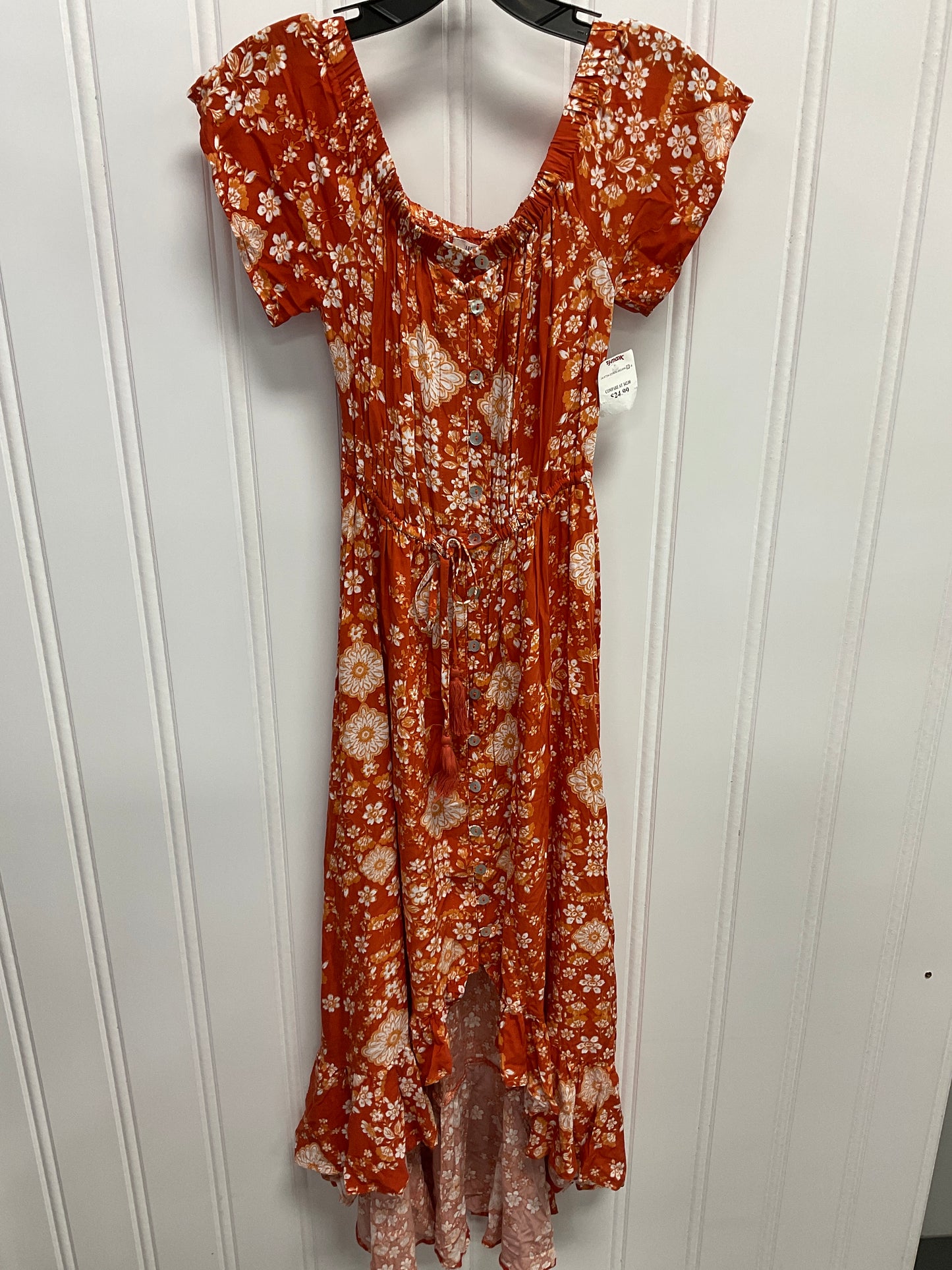 Dress Casual Maxi By Clothes Mentor In Orange, Size:Xs