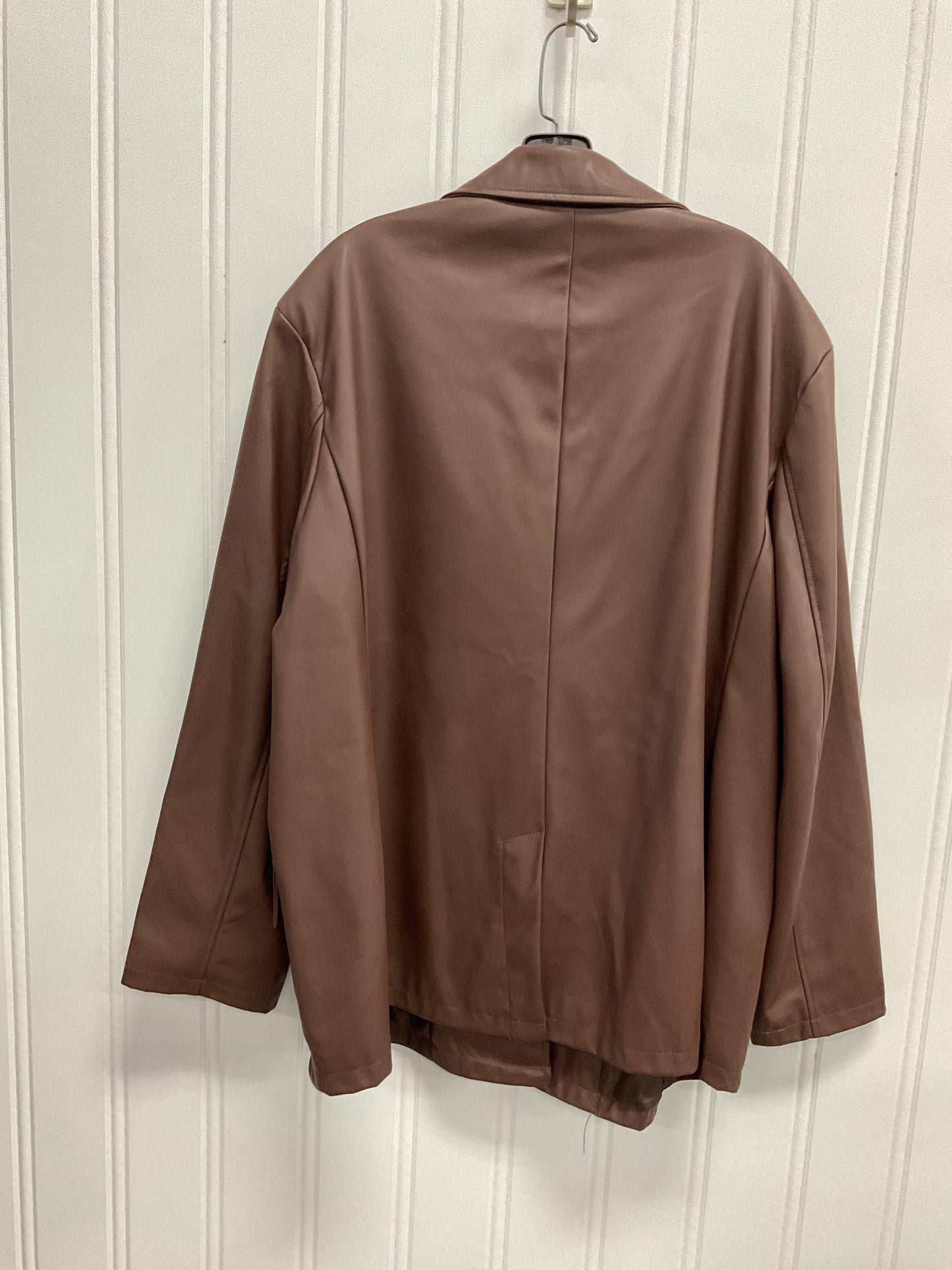 Blazer By Clothes Mentor In Brown, Size:3X