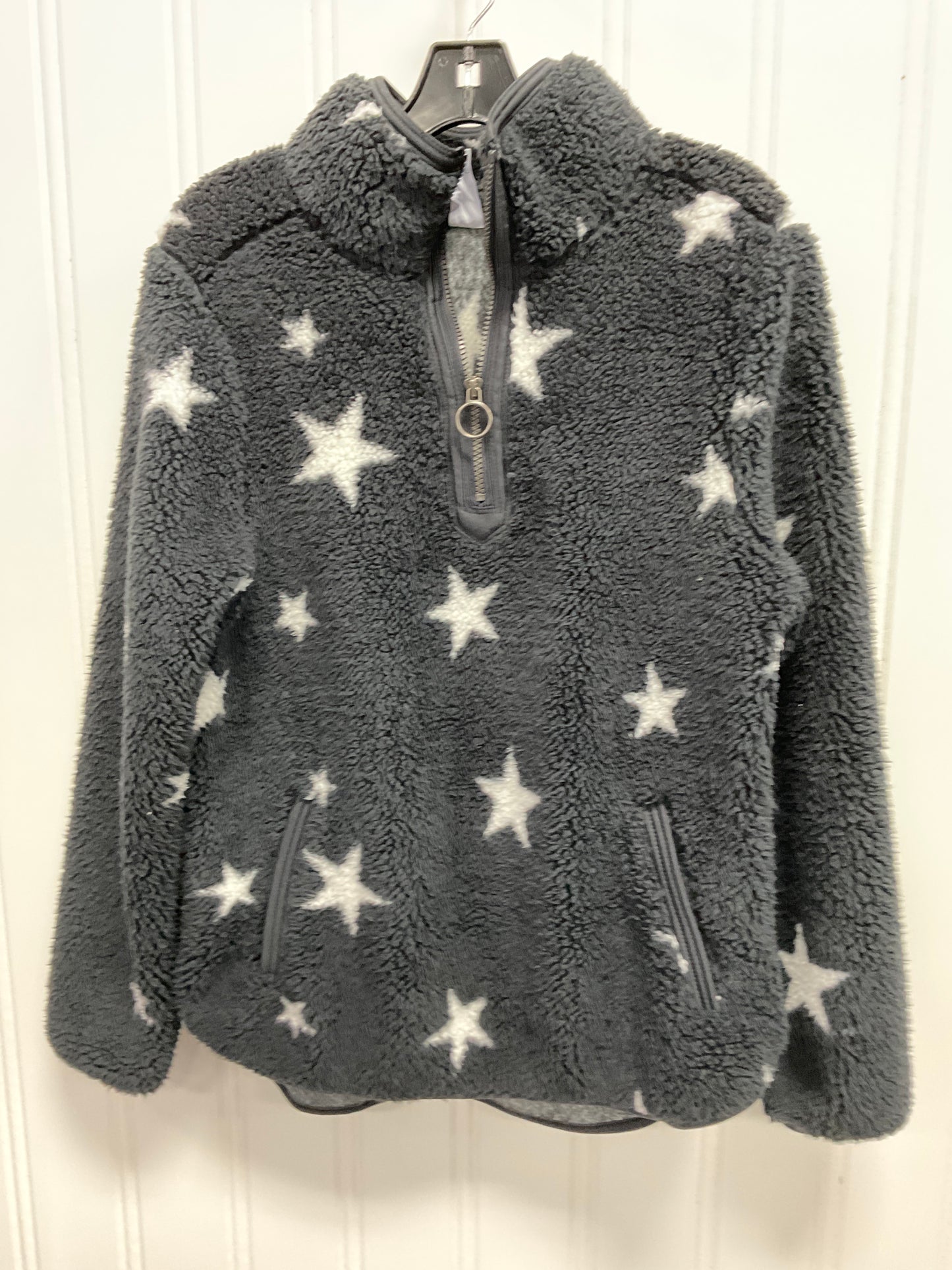 Jacket Faux Fur & Sherpa By Te Verde In Black & White, Size:L