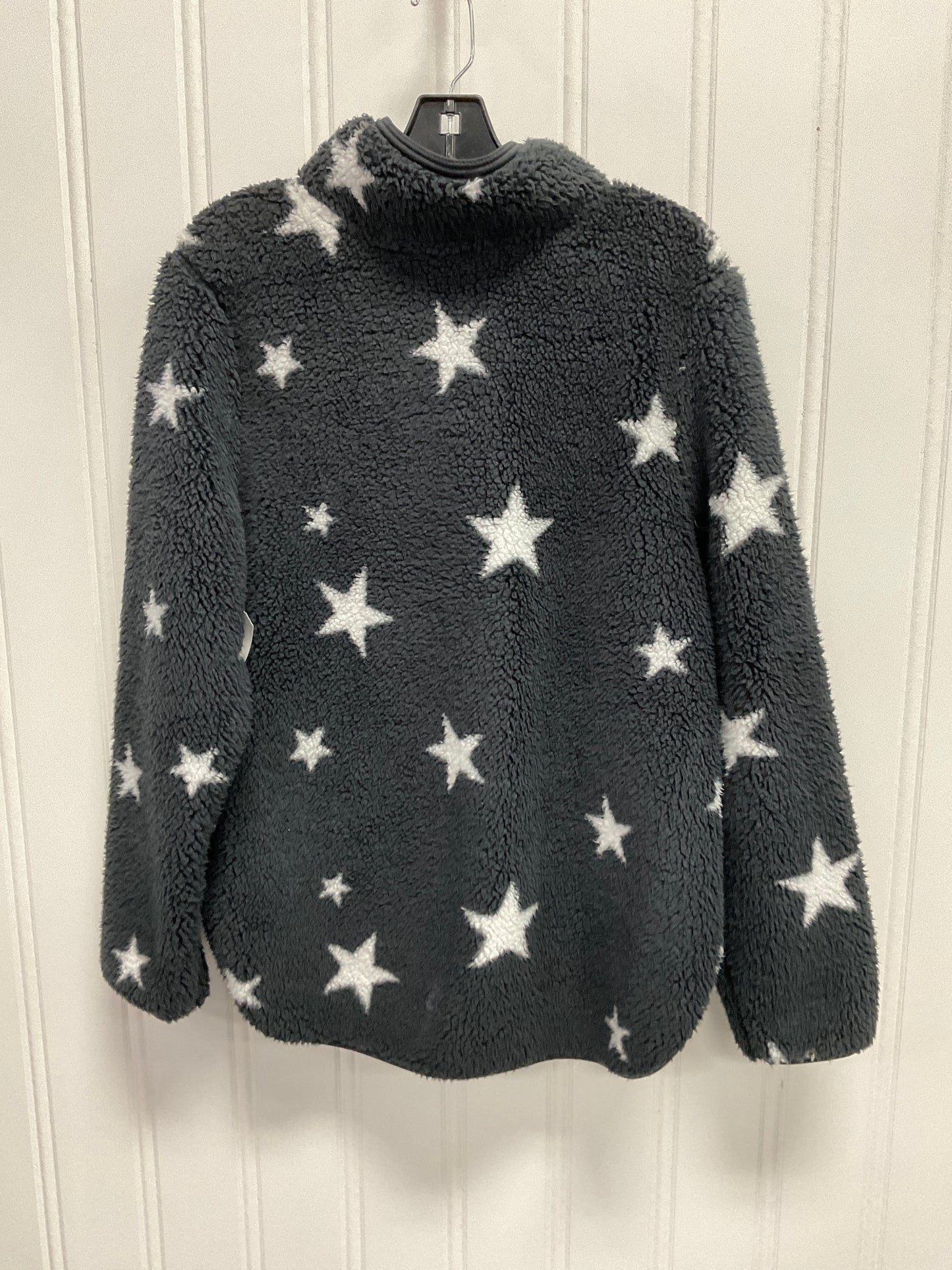 Jacket Faux Fur & Sherpa By Te Verde In Black & White, Size:L