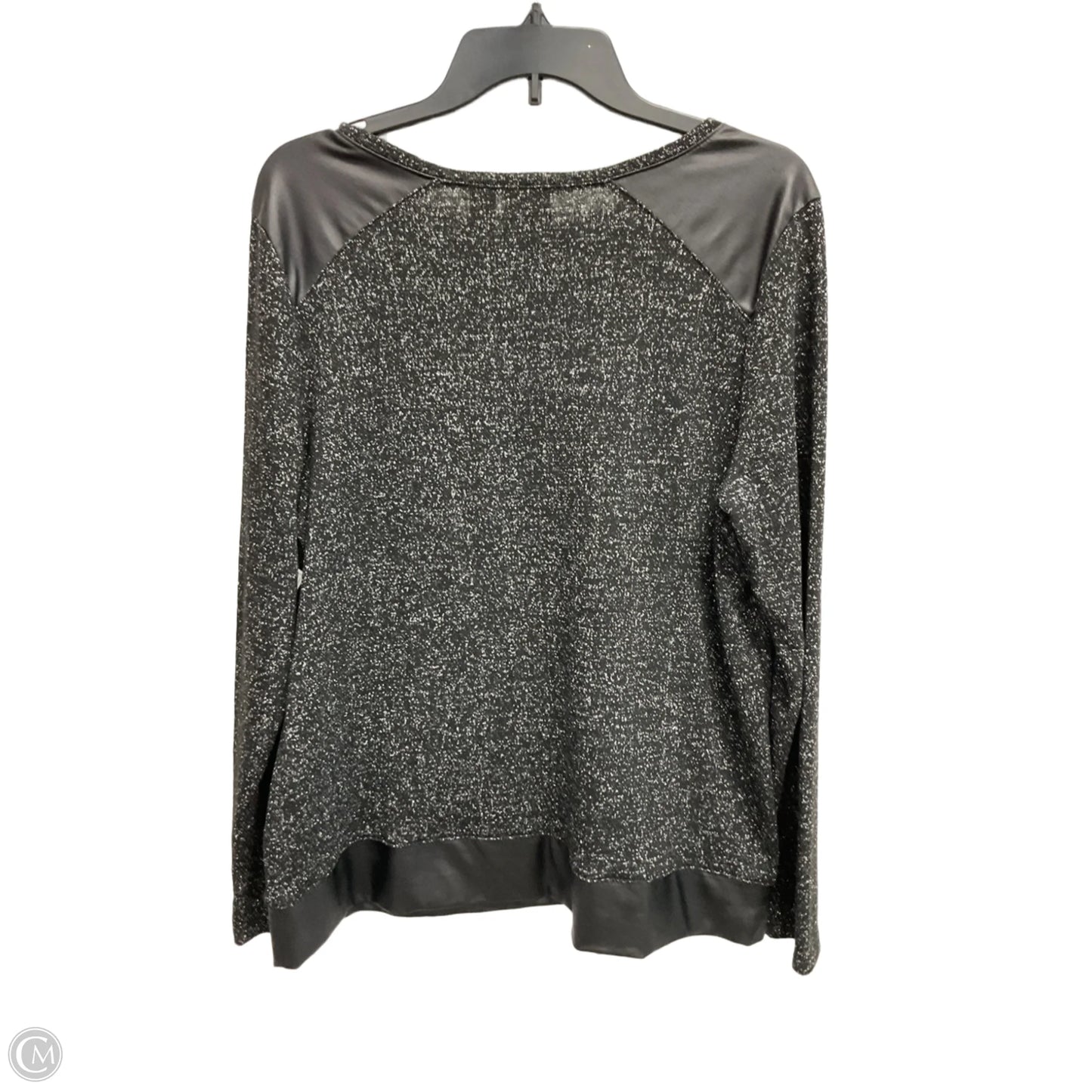 Top Long Sleeve By Chicos In Silver, Size: L