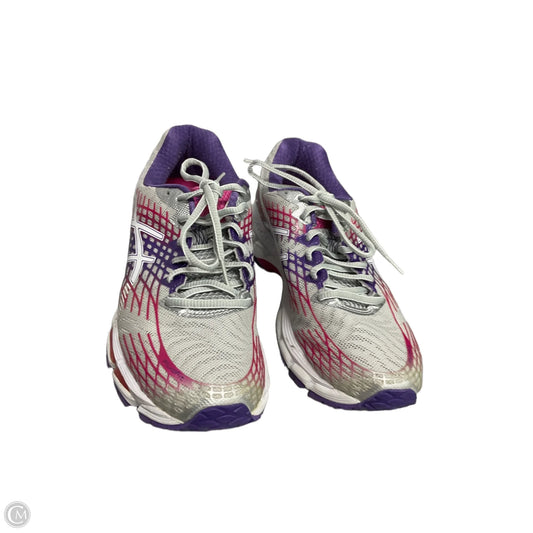 Shoes Athletic By Asics In Grey & Purple, Size: 8