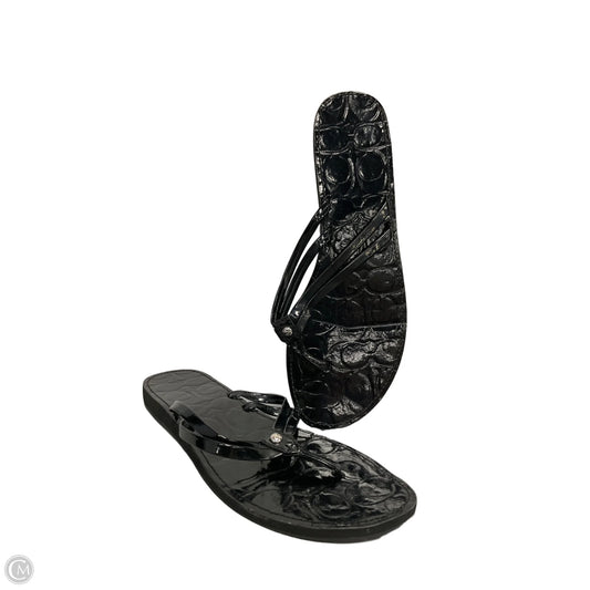 Sandals Designer By Coach In Black, Size: 10