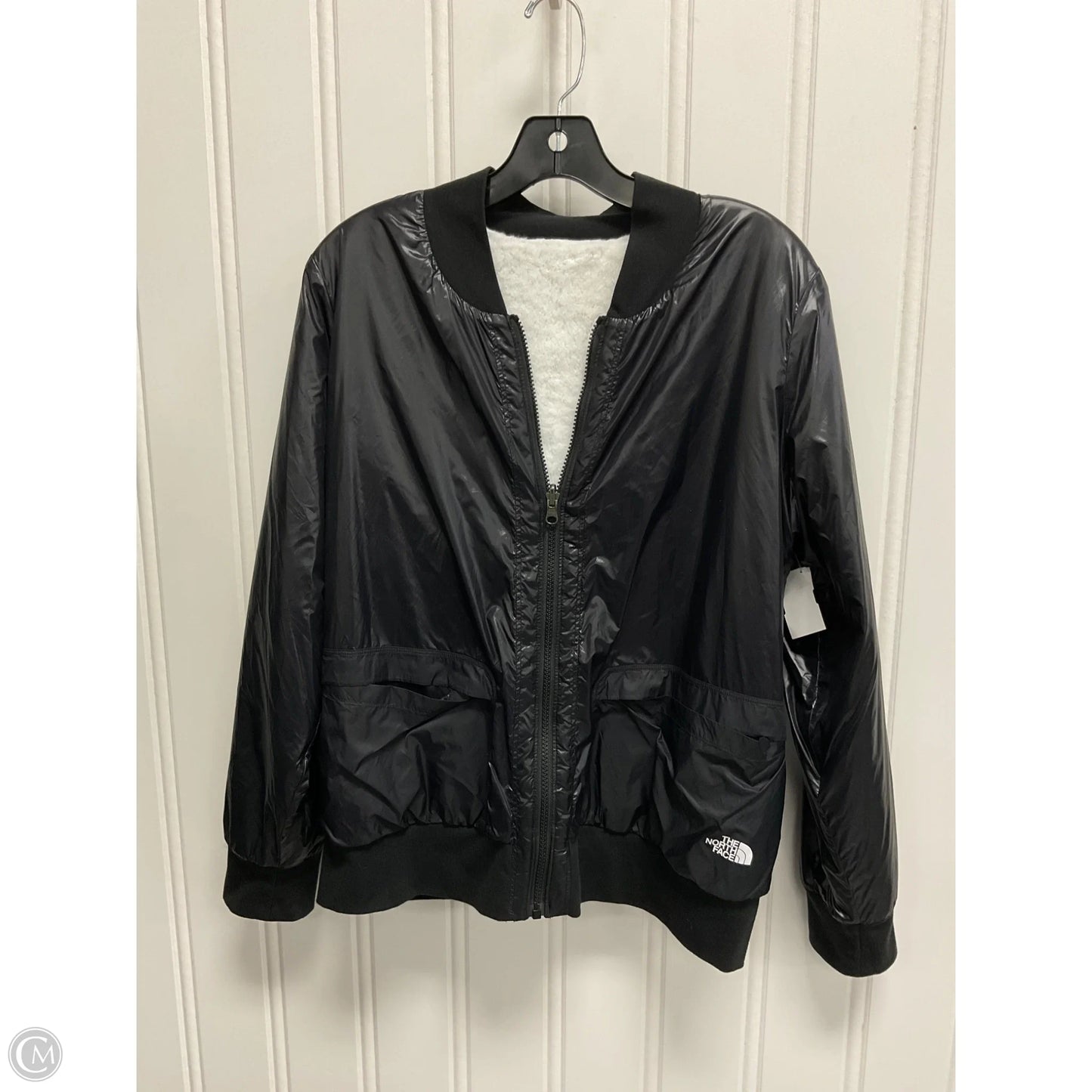 Jacket Faux Fur & Sherpa By The North Face In Black & White, Size: L
